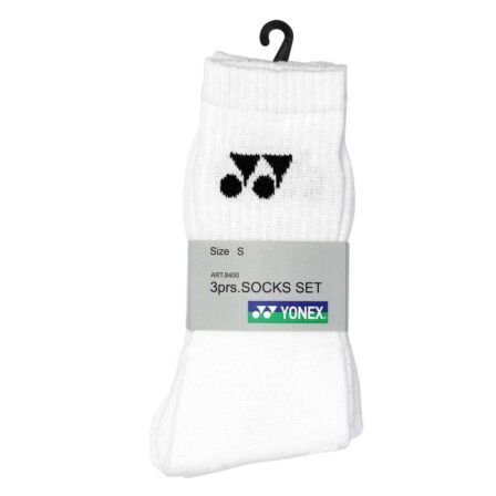 Yonex 8400 Socks 3-pack White