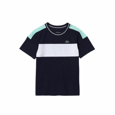 Lacoste Sport Colorblock Ultra-Lightweight Cotton Junior T-shirt Blue