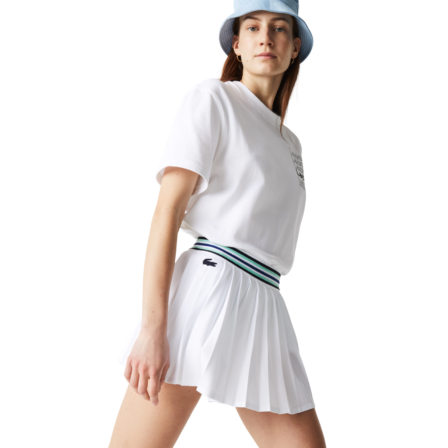 Lacoste Sport Breathable Piqué Skirt White