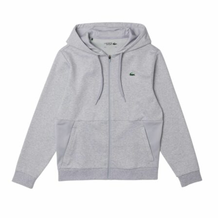 Lacoste Sport Mesh Panels Hoodie Grey