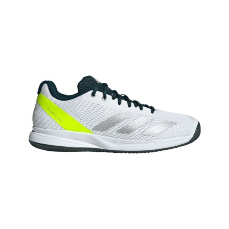 Adidas Courtflash Speed 2 Cloud White/Silver Metallic/Lucid Lemon