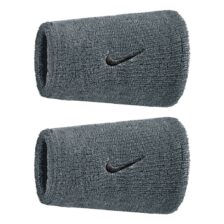 Nike Swoosh Classic Doublewide Wristbands 2-Pack Grey/Black
